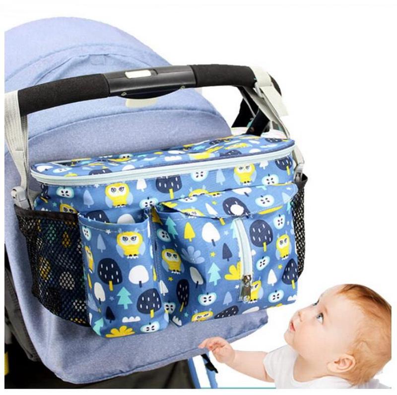 Bulk Mode Frauen Baby Tablett vorne Kinderwagen Organizer Kühler Isolierte Taschen Universal Windel Aufbewahrungstasche mit Reißverschlusstaschen