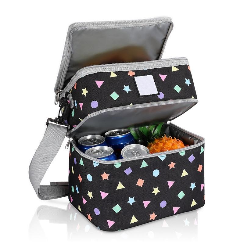 Modische Private Label Custom Logo Double Deck Schule Kinder Kinder Cooler Lunch Bag Isolierte Taschen für Lebensmittel