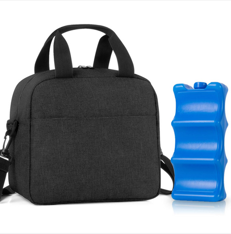 Schwarze Muttermilch-Kühltasche mit individuellem Logo
