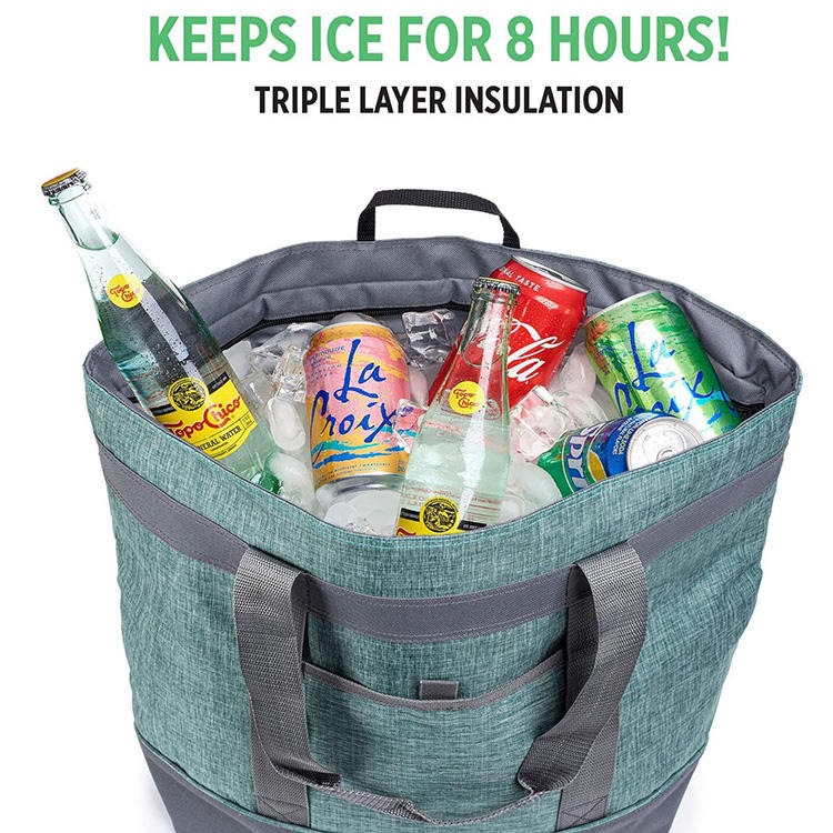 Kühltasche mit großem Fassungsvermögen, wärmeisolierte Lebensmitteltasche für Picknick-Camping