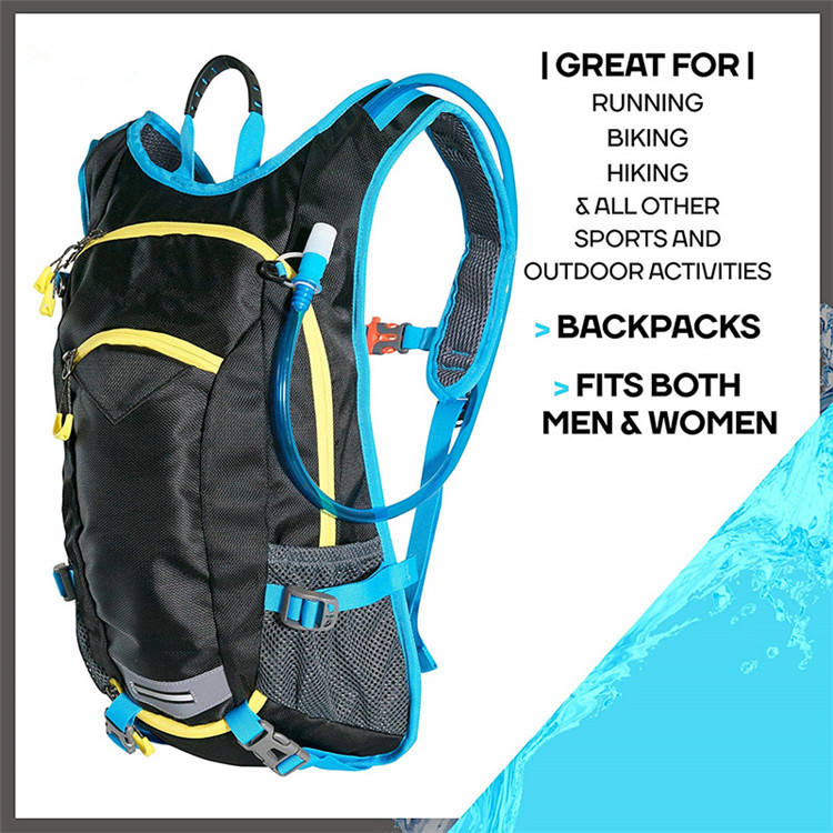 Hydration Pack & 2L Hydration Bladder - High Flow Bite Valve Trinkrucksack mit antimikrobieller Technologie