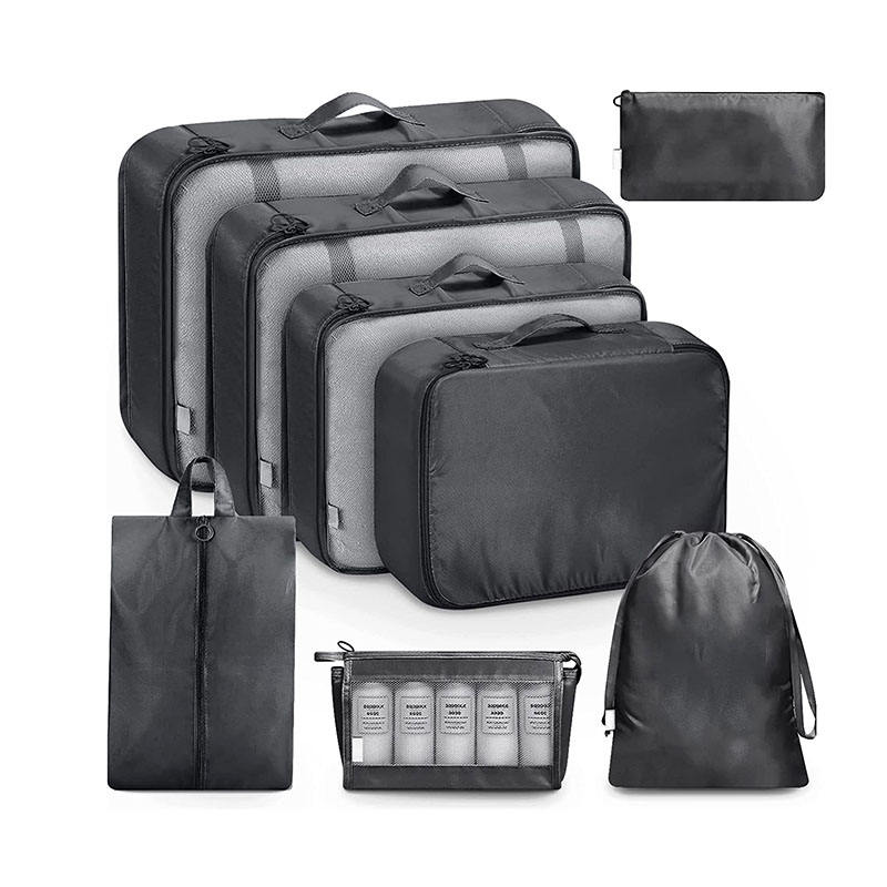 Wasserdichter, leichter Kompressionskoffer, Kleiderorganisator, 8-teiliges Set, Packwürfel für die Reise