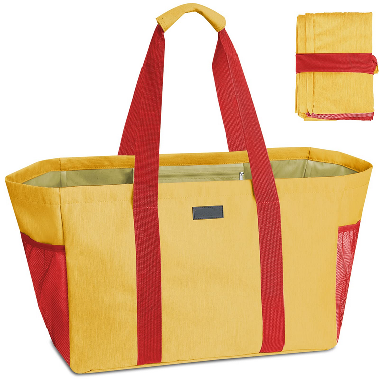 Rpet Faltbare Tasche, leicht, zusammenklappbar, langlebig, Einkaufstasche, Schulter-Einkaufstasche, Utility-Einkaufstasche für Frauen