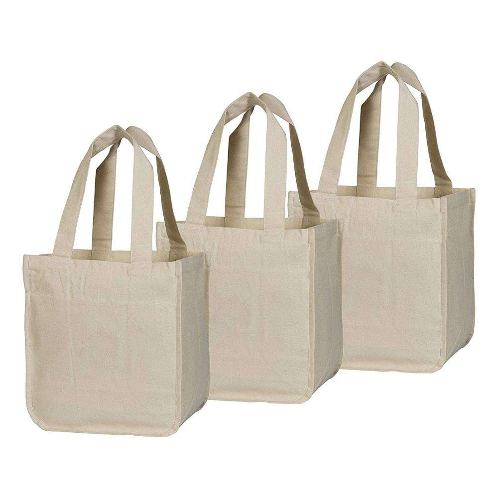 Maßgeschneiderte Canvas-Einkaufstaschen Stoff-Einkaufstaschen Wiederverwendbare Bio-Baumwolle Waschbare umweltfreundliche Taschen