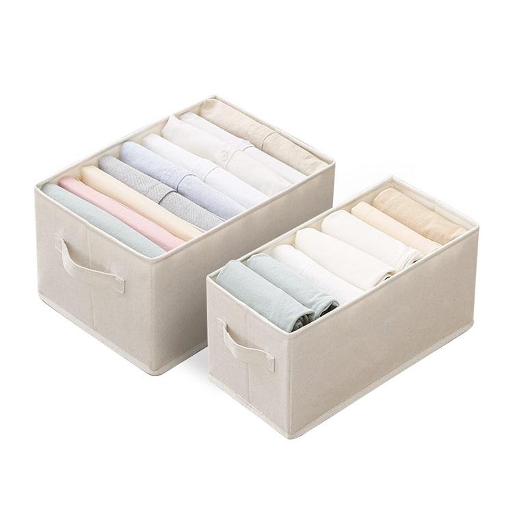 2 Stück Kleiderschrank Aufbewahrungstasche für Kleidung, Jeans, T-Shirt, Socken, faltbarer Schubladen-Organizer mit Trennwänden