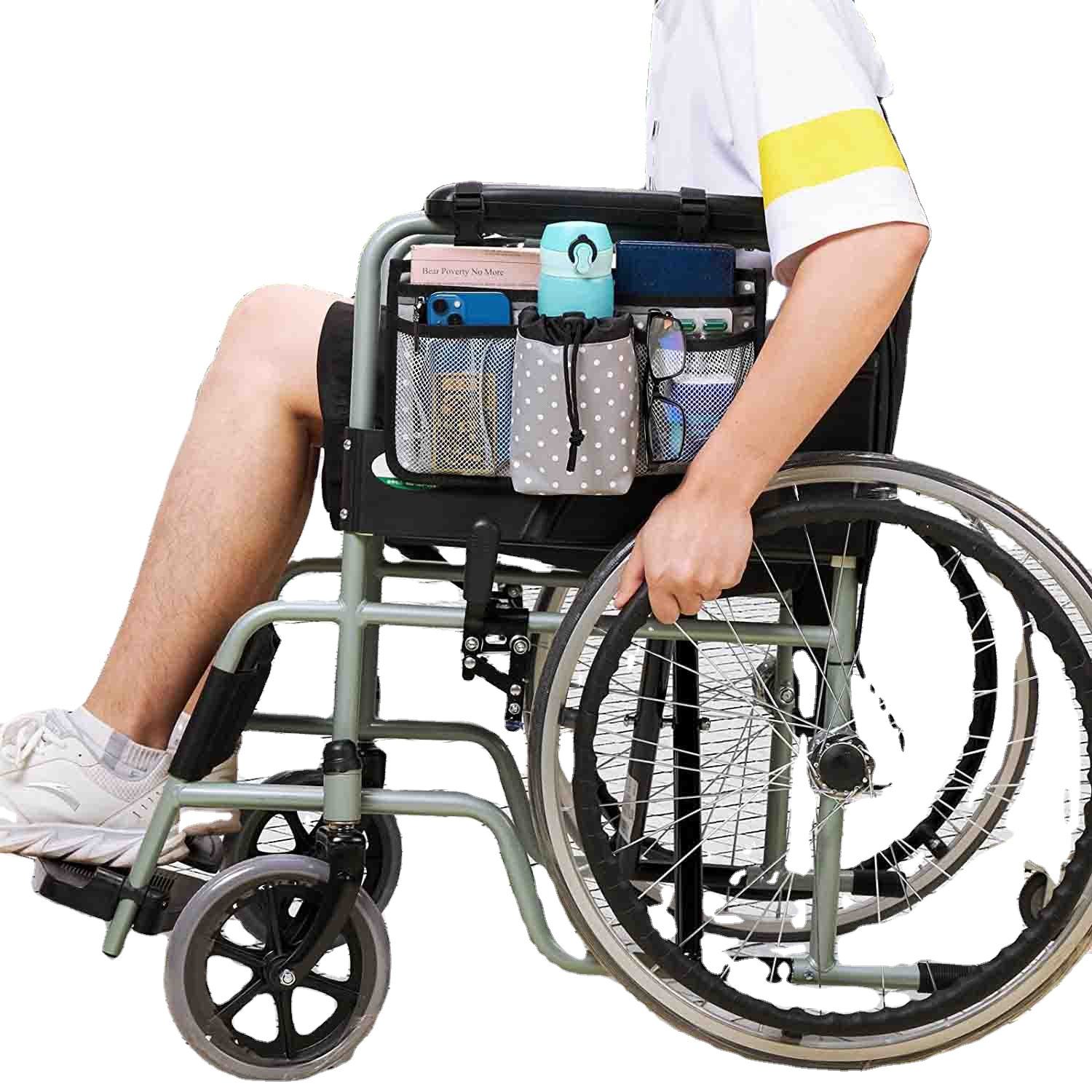 Verstellbare Oxford Walker Rollstuhltasche Aufbewahrungstasche mit Getränkehalter für ältere Senioren Großhandel