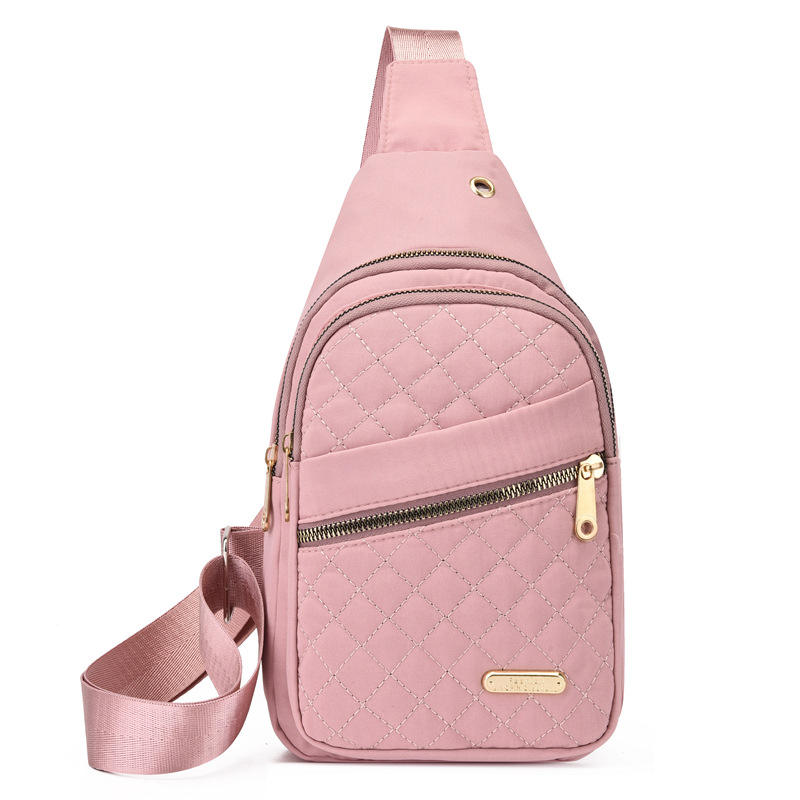 Gesteppte USB-Lade-Sport-Sling-Diebstahl-Umhängetasche Damen Mobile Sling-Taschen-Rucksack für Frauen
