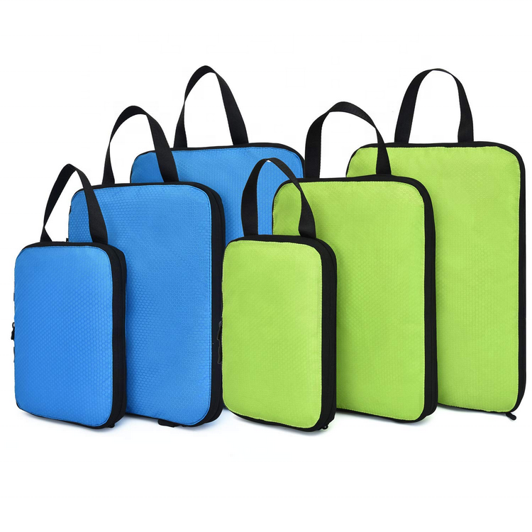 6 Stück Reisegepäck-Organizer-Koffer aus Stoff, verschiedene Größen, Kompressionsverpackungswürfel für Reisen