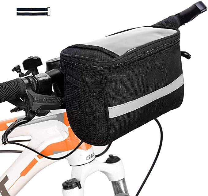 2.5L Fahrradlenkertasche Fahrradkorbtasche mit Netztasche Fahrradtasche Lenker Fahrradtasche