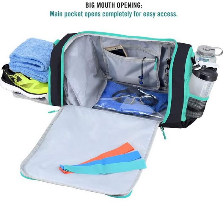 High-End-Damen-Männer-Reise-Wochenend-Sport-Seesack Sporttasche Reisetasche für die Nacht mit Schuhfach