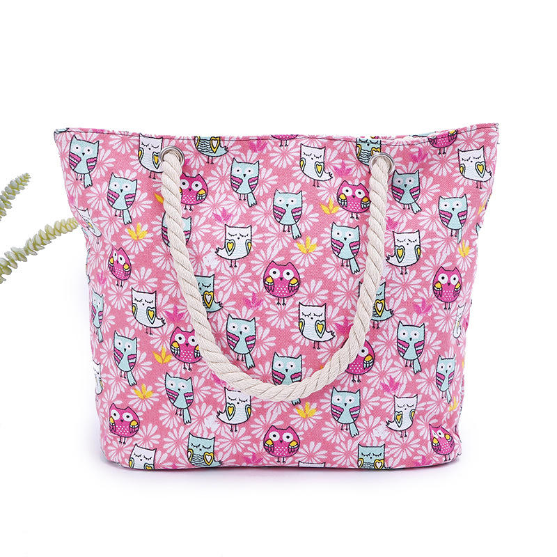 Große Leinwand Strandtaschen 2021 Frauen Sommer Benutzerdefinierte Große Boho Strandtasche Designer Leinwand Tote Strandtaschen Günstige Großhandel