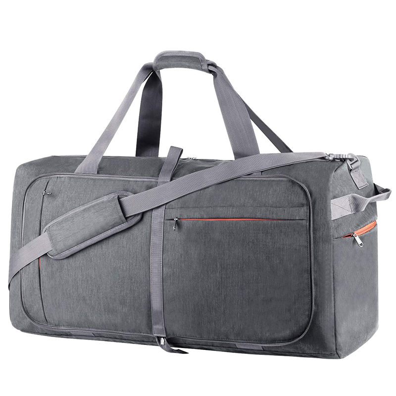 Hochwertige, große, faltbare Duffle-Reisetaschen 65-Liter-Wochenendtasche mit Schuhfach, leichte Sport-Sporttasche