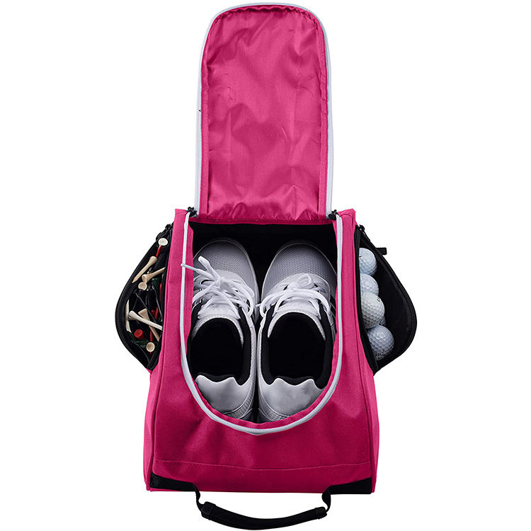 Tragbare, belüftete, atmungsaktive Golfschuhtasche aus Nylon, Tennisbälle, Sportschuh-Organizer, Golftasche mit benutzerdefiniertem Logo
