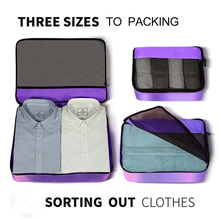 Großer Platz 6er-Pack Kleideraufbewahrungsset Tasche Organizer Koffer personalisierte Reisekompressionsverpackungswürfel