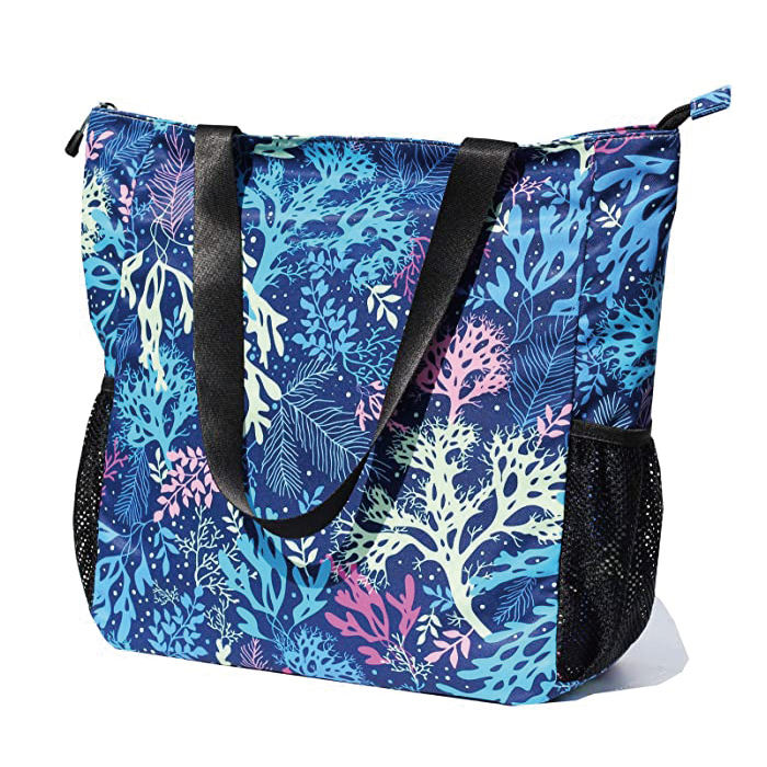 Frauen wasserdichte Polyester-Reise-Strand-Shopping-Umhängetasche mit Tasche