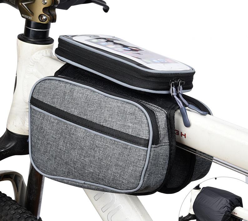 WHEEL PU Schultergurt Wasserdichte Lenkertasche für Fahrrad Mehrzweck-Fahrradtasche