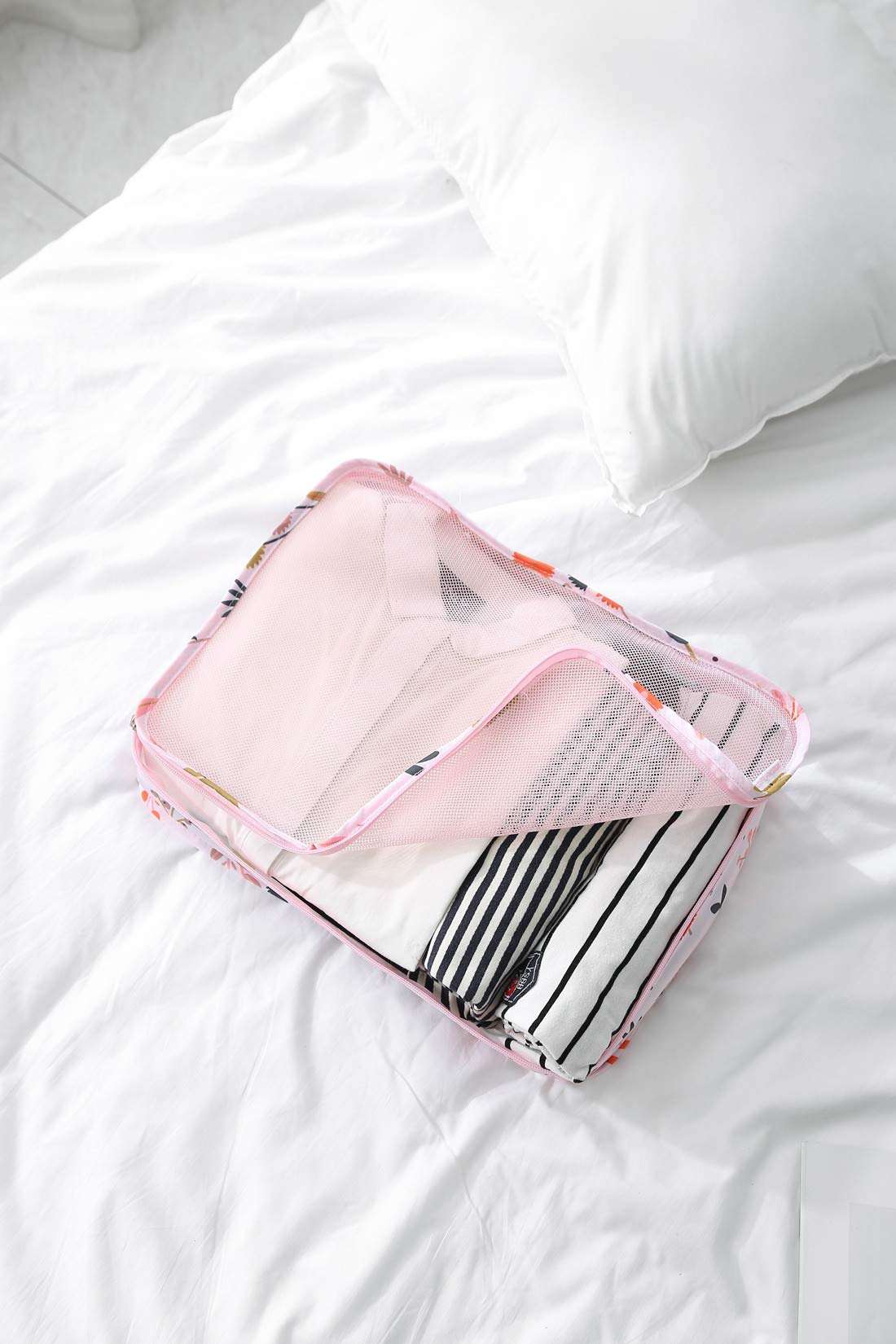 Wasserdichtes leichtes tragbares 6-teiliges Set Kleidertaschen Reisetasche Gepäckaufbewahrung Organizer Packwürfel