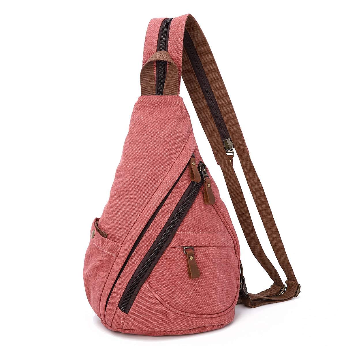 Custom Canvas Sling Bag Crossbody Brustrucksack Schulter Casual Daypack Rucksack für Männer Frauen Outdoor Radfahren Wandern Reisen