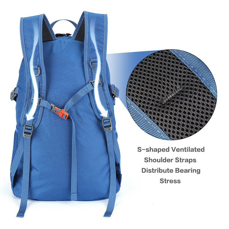Benutzerdefinierter faltbarer Rucksack, tragbarer, ultraleichter Outdoor-Sport-Rucksack, Reise-Campingtasche für Männer und Frauen