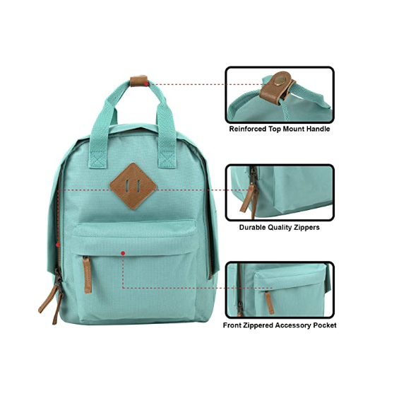 Mini-Rucksack, kleiner Rucksack aus recycelter Baumwolle, mit individuellem Logo, modisch, niedlich, für Kinder, Frauen, Schule, Reiserucksack