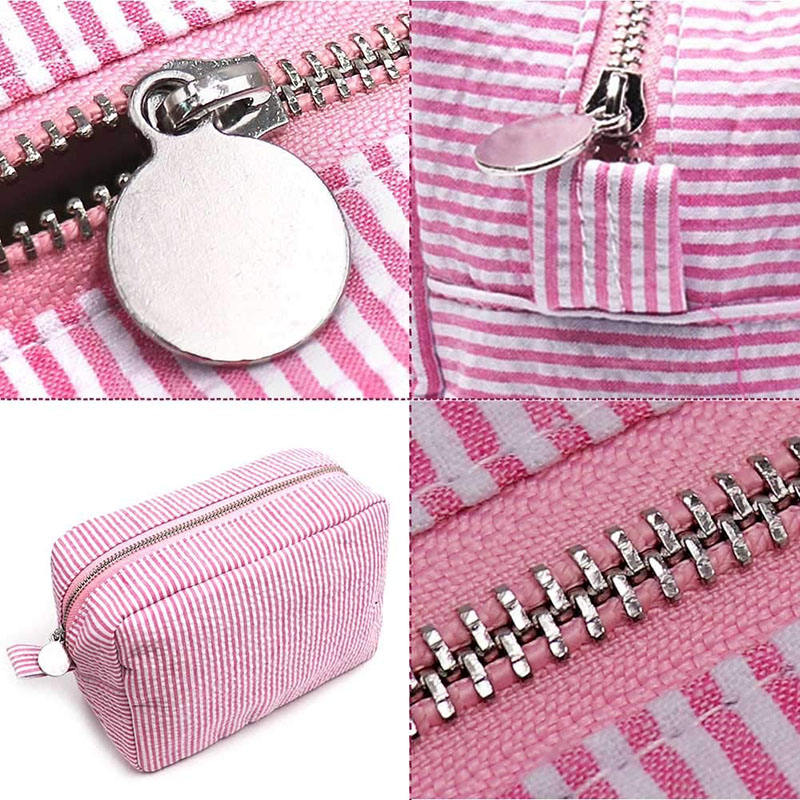 Kosmetiktasche aus Seersucker, umweltfreundlich, für Damen, Reisen, Kosmetik, Make-up-Pinseltaschen