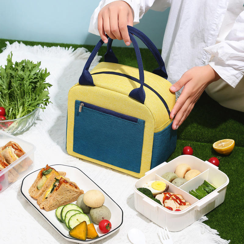 Best Welcome Fashion Isolierte Lunch Bag Aluminiumfolie Thermo-Eis-Kühltaschen für Schulkinder mit Griff