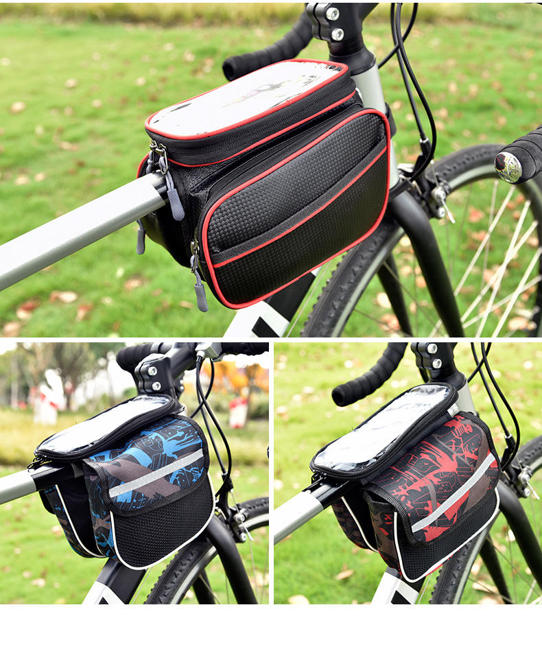 WHEEL UP Benutzerdefinierte wasserdichte Fahrrad-Frontrahmen-Fahrrad-Lenkertasche für den Außenbereich