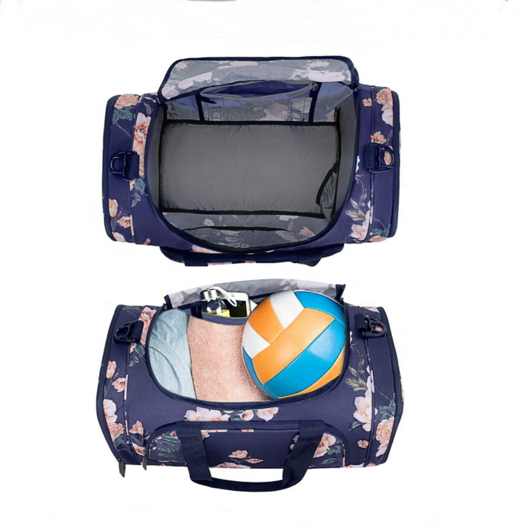 Großhandel Custom Design Mädchen multifunktionale Reise Sport Duffle Bag Volldruck Frauen Gym Sport Umhängetasche