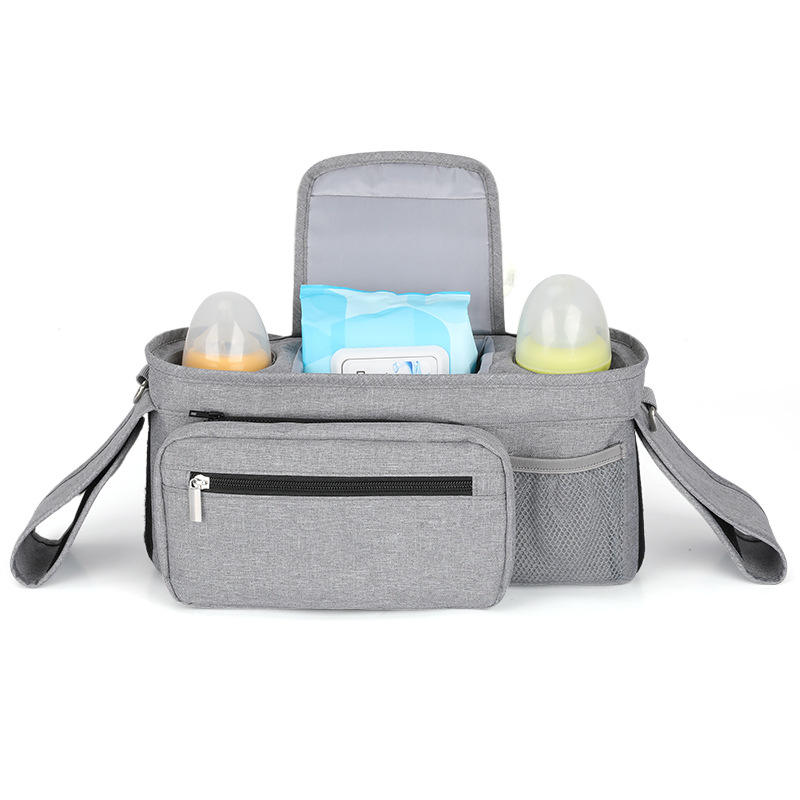 Amazon Hot Selling Kinderwagen Caddy Organizer Tasche Große Kapazität Windeltasche Für Mama und Papa