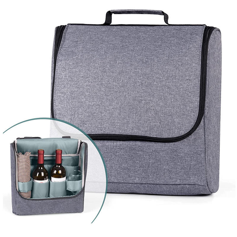 Amazon's New 2 Bottles Wine Cooler Bag Outdoor Tragbare wasserdichte Multifunktions-Isoliertasche