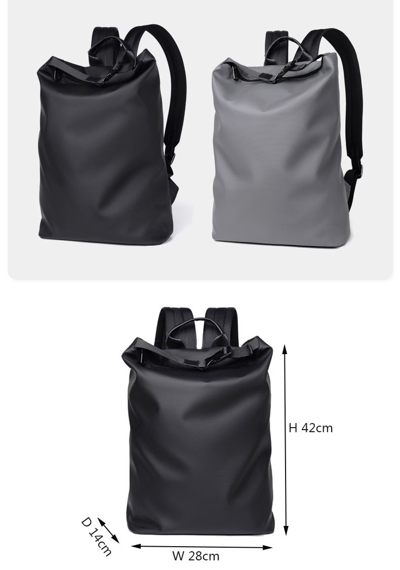 Schwarzer Nylon-Männer Smart Mochilass Escol Büro Rucksack Schule Reise Designer Anti-Diebstahl-Rucksack Wasserdichter Rucksack