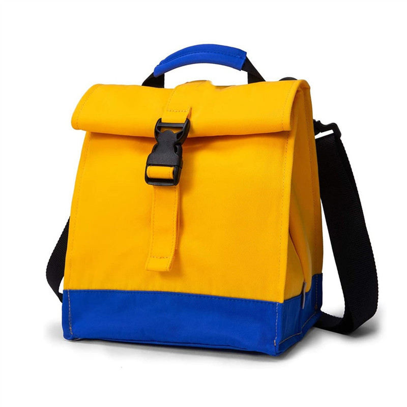 Benutzerdefiniertes Logo, isolierte Lunchtasche, Rolltop-Lunchbox, kleine Kühltasche für Frauen, Mädchen, Erwachsene und Jugendliche