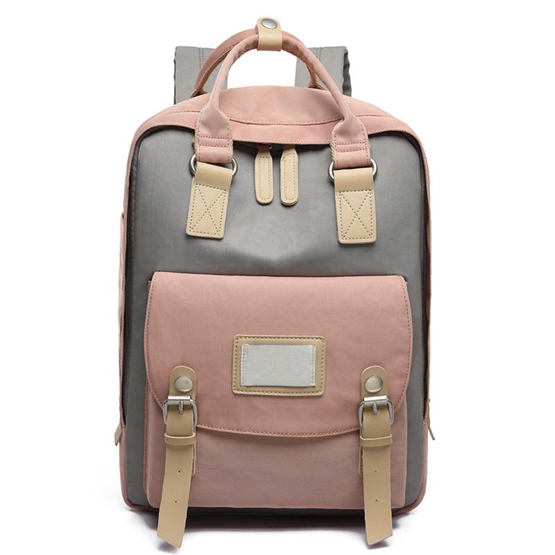 Outdoor-Reisen Freizeit Kontrastfarbe Schule Rucksack Taschen Laptop Rucksäcke Büchertasche Rucksack für Mädchen