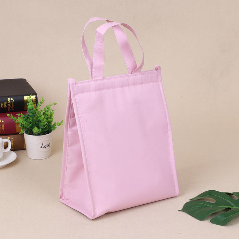 Werbeartikel, rosa Oxford, Thermo-Kühltasche, Aluminiumfolie, isolierte Taschen für die Lebensmittelisolierung mit individuellem Logo