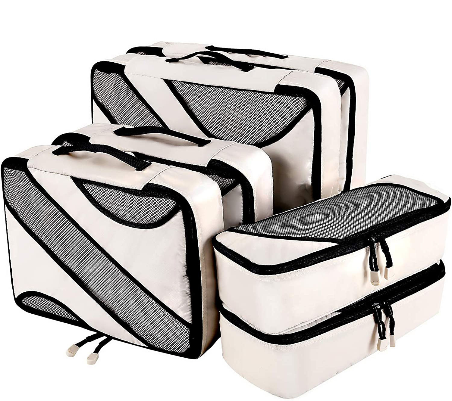6 Set Packwürfel 3 verschiedene Größen Reisegepäck Verpackung Organizer Tasche Reisetasche Organizer für Kleidung Schuhe