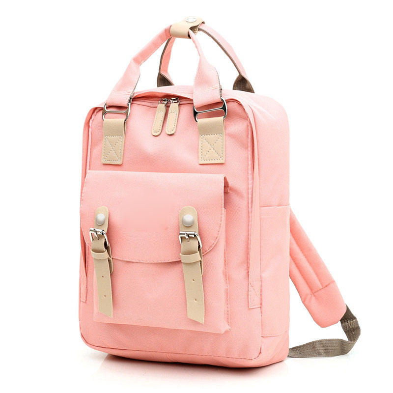 Mehrfarbiger Highschool-Rucksack für Mädchen, Teenager, Student, verstaubarer Tagesrucksack, lässiger Rucksack für Studenten mit Reißverschlusstasche auf der Rückseite