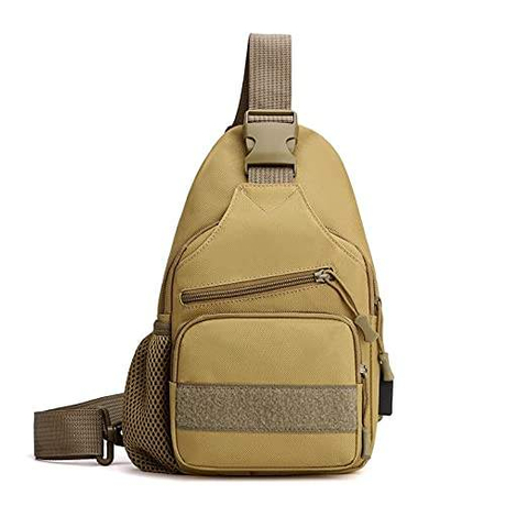 Crossbody Umhängetaschen Sling Bag für Herren Outdoor Reisen Wandern Tagesrucksack Lässiger Brustrucksack mit USB Kabel Gelb Günstiger Großhandel