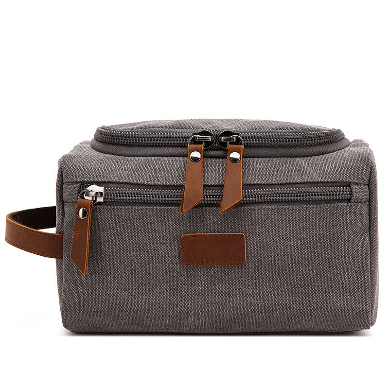 Anpassbare wasserdichte, hochwertige, tragbare Designer-Premium-Segeltuch-Make-up-Kosmetiktasche mit Reißverschluss