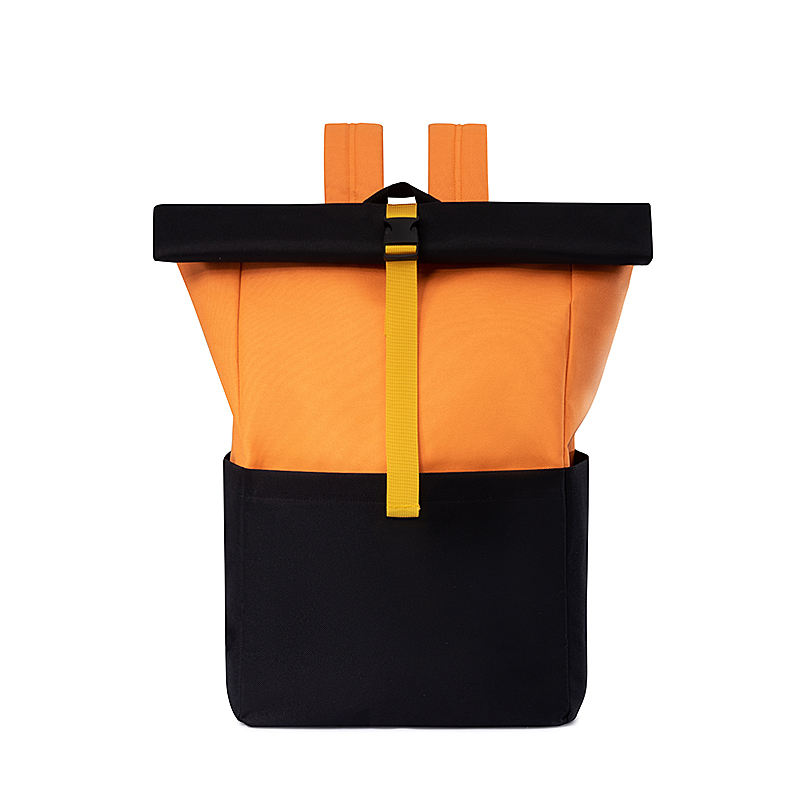 Hochwertiger, umweltfreundlicher, recycelter RPET-Stoff, College-Schule, Freizeit, Designer-Laptop-Rollrucksack zum Aufrollen