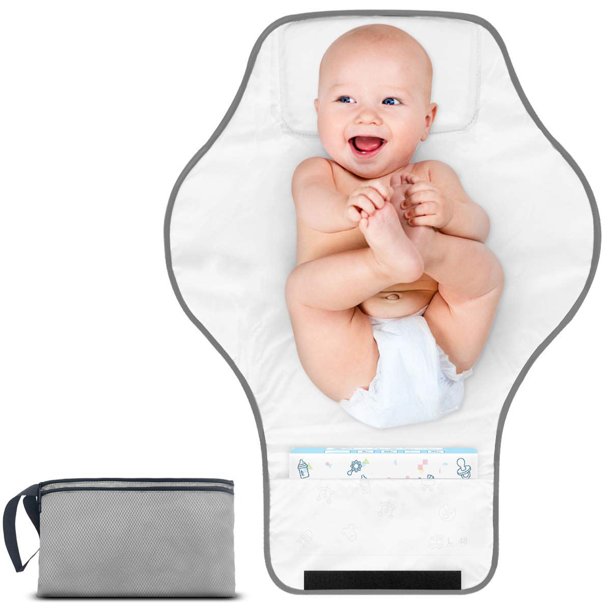 Neues Design Benutzerdefinierte wasserdichte tragbare Oxford-Gewebe-Reise-Matten-Stations-Baby-Windel-Wickelunterlage