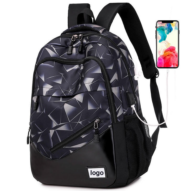 Großhandel Anti-Diebstahl-Reise-Rucksack-Tasche mit USB-Ladeanschluss Oxford Bookbags Rucksack für Teen Boys School College