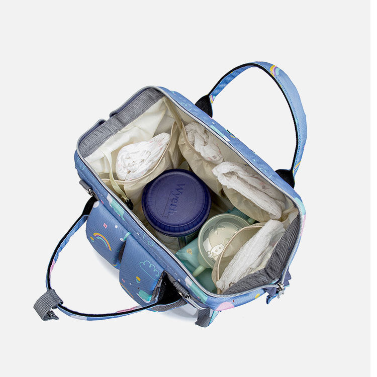 Wickeltasche Rucksack mit Wickelstation Tragbare Babytasche Faltbarer Babybettrucksack Reisewasserdichte Große Reisetasche mit