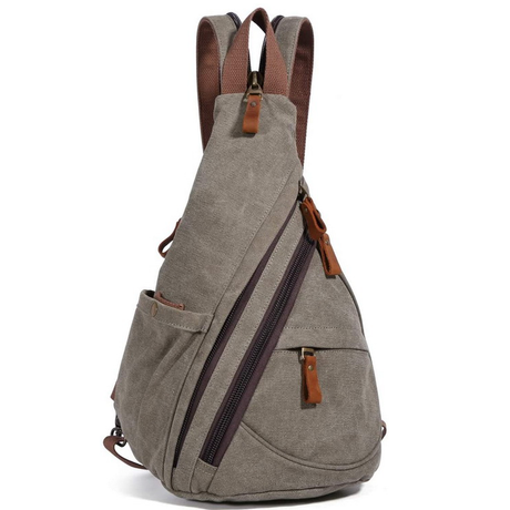 Gute Qualität Unisex Sling Bag Brust Schulter Rucksack Custom Cotton Canvas Umhängetasche für Männer Frauen