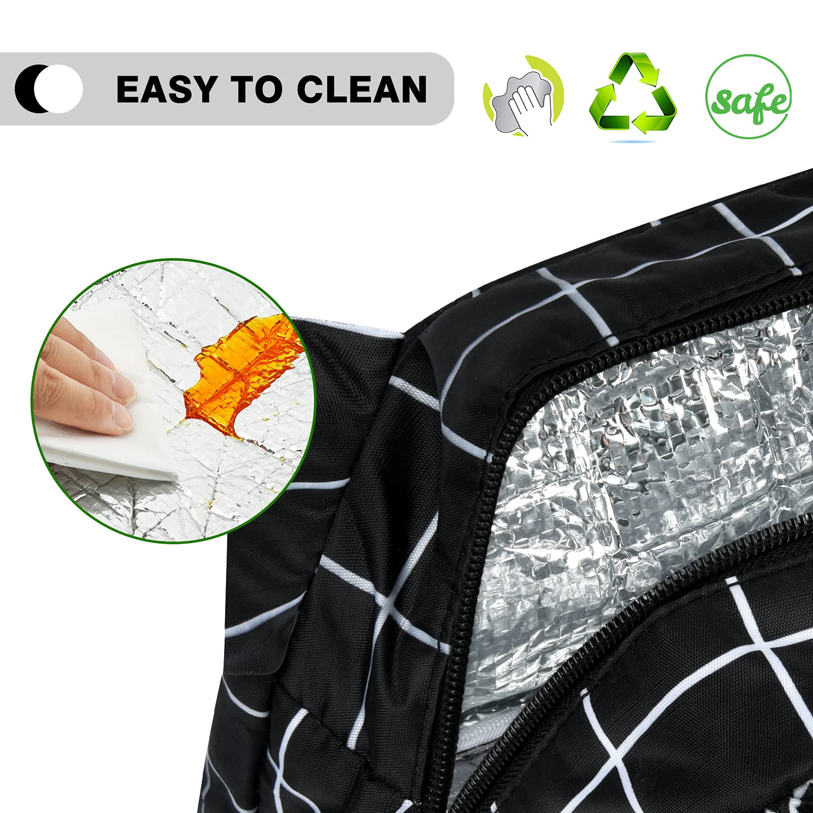 Kundenspezifisches Logo-Design Lebensmittellieferung Oxford Cooler Lunch Bag Thermal Picknick Tote Großhandel Lunch Bag