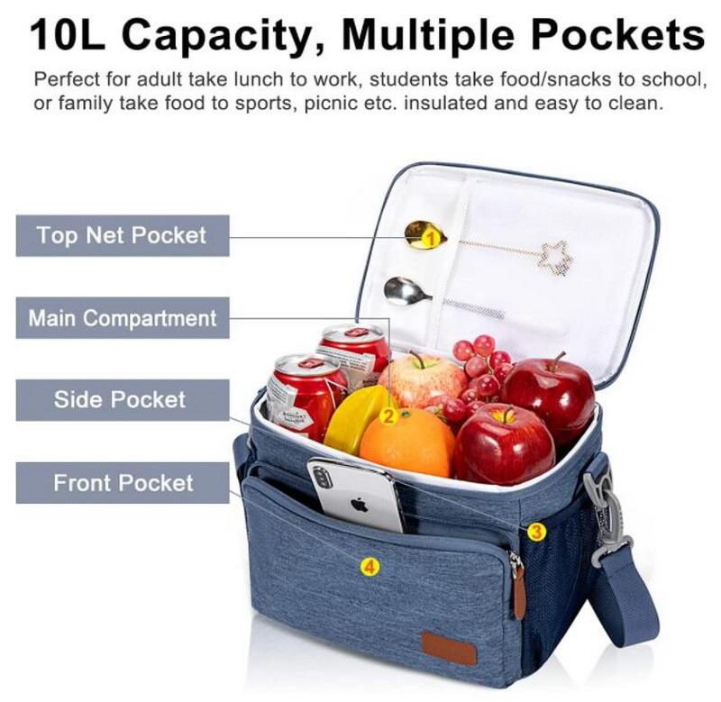 RPET große Bierdosen-Wärmeisolierungstaschen reisen tragbar nützliche Schullebensmittel-Kühltasche isoliert für Picknick