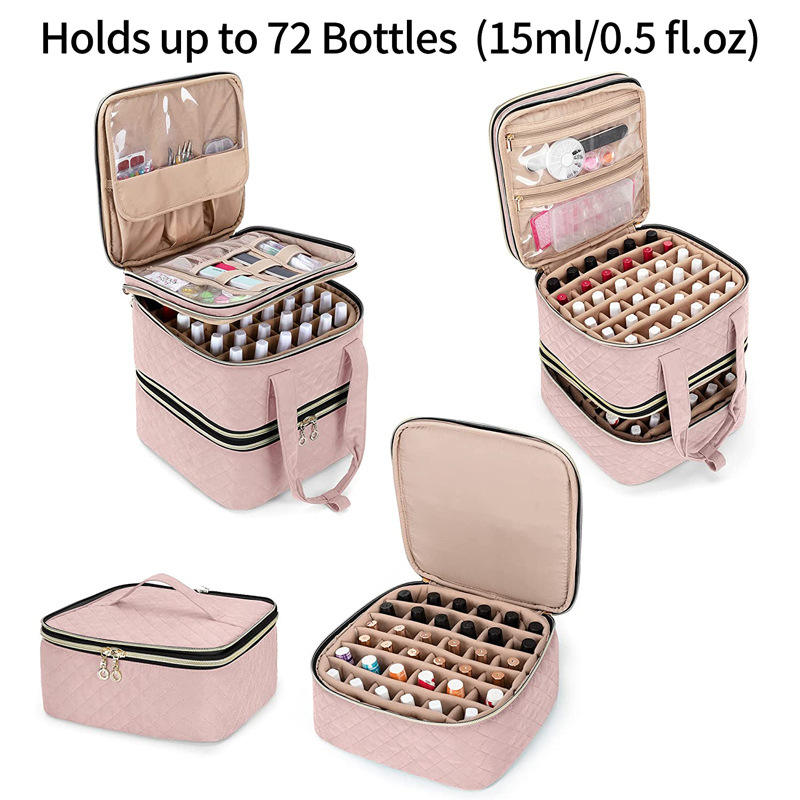 Benutzerdefiniertes Logo Make-up-Kosmetiktasche Frauen Reisen Kosmetik-Organizer Mädchen wasserdichte Kulturbeutel-Aufbewahrung mit verstellbaren Trennwänden