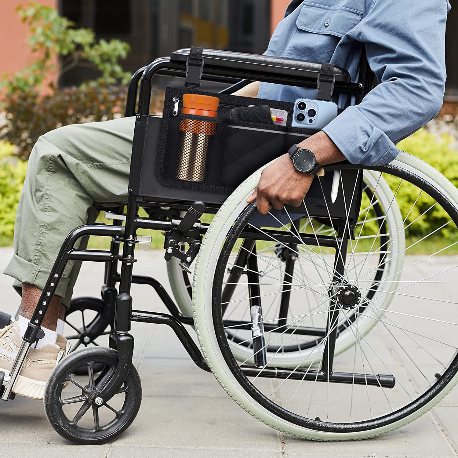 Travel Side Walker Doppelseitige Befestigung Rollstuhltasche Organizer Tragetasche für Senioren oder ältere Menschen