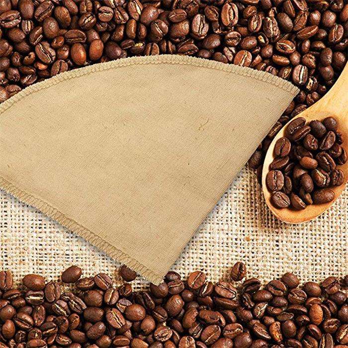 LFGB 100 % GOTS Bio-Baumwoll-Jute-Kaffeefilter Kundenspezifisch recycelte nachhaltige wiederverwendbare Baumwoll-Hanf-Stoff-Kaffeefilter