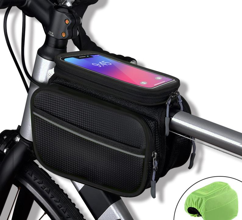 Fahrradfrontträger mit großer Kapazität, wasserdichter Handyträger, Satteltasche