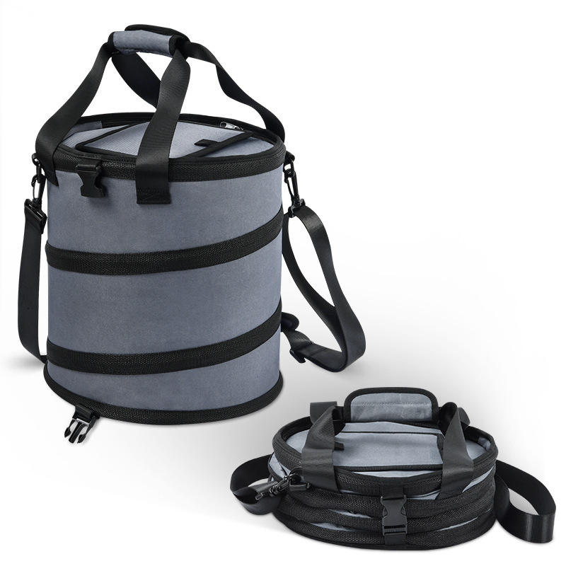 Die neue runde Kühltasche von Amazon aus Oxford-Stoff, faltbar, tragbare Outdoor-Picknick-Camping-Thermo-Kühltasche